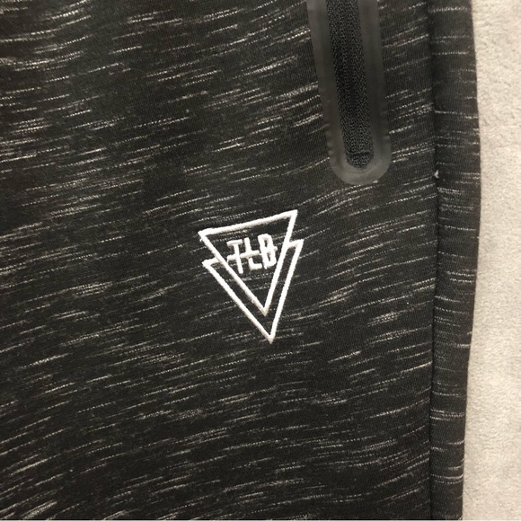 The Lost Breed Men’s Logo Heathered Joggers Sweatpants Black White Small - Picture 4 of 11
